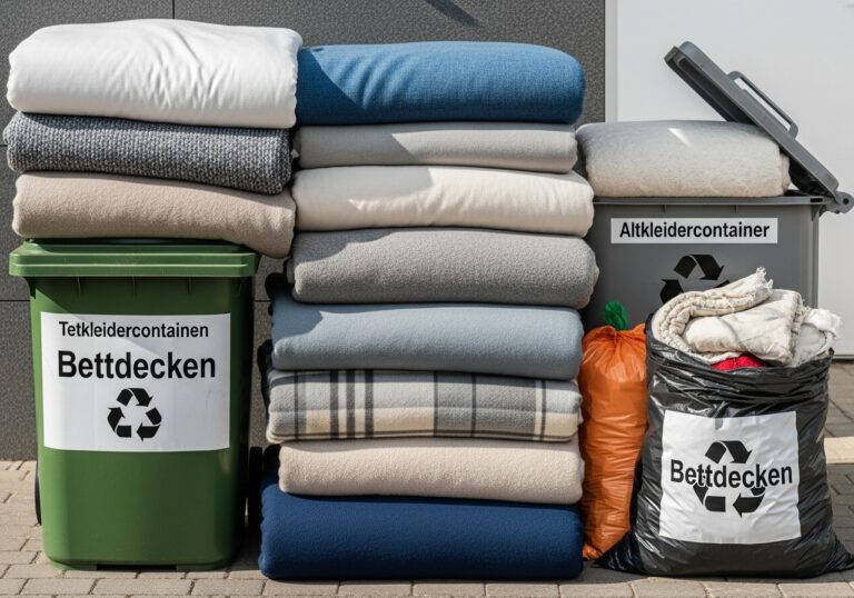 Bettdecke entsorgen leicht gemacht [Bildinhalt mit KI erstellt]