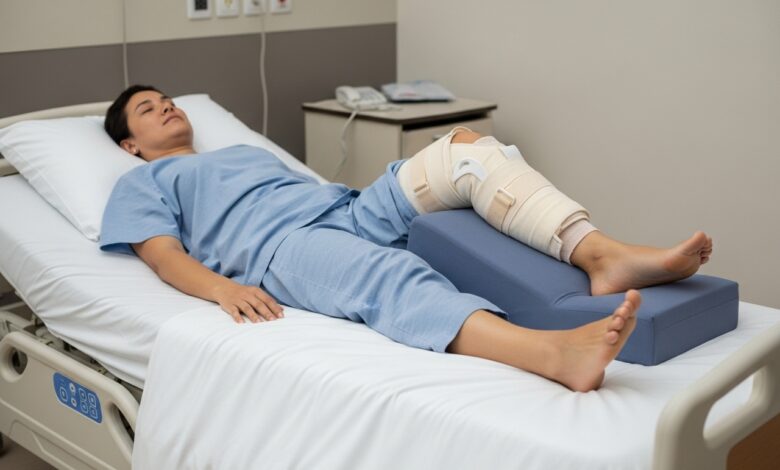 Schlafposition nach Knie-OP: So schläft man am besten