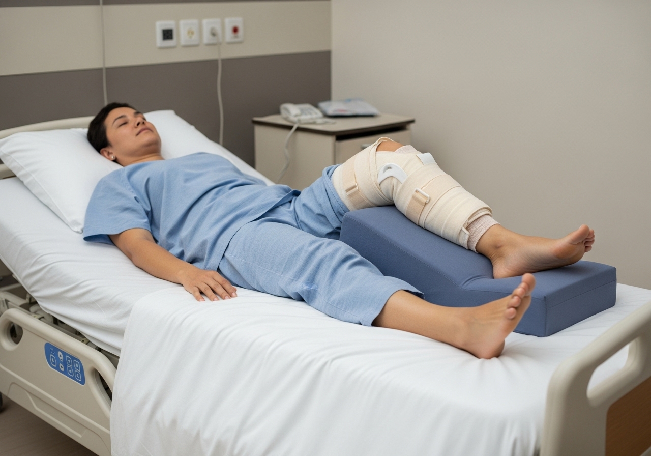 Schlafposition nach Knie-OP: So schläft man am besten