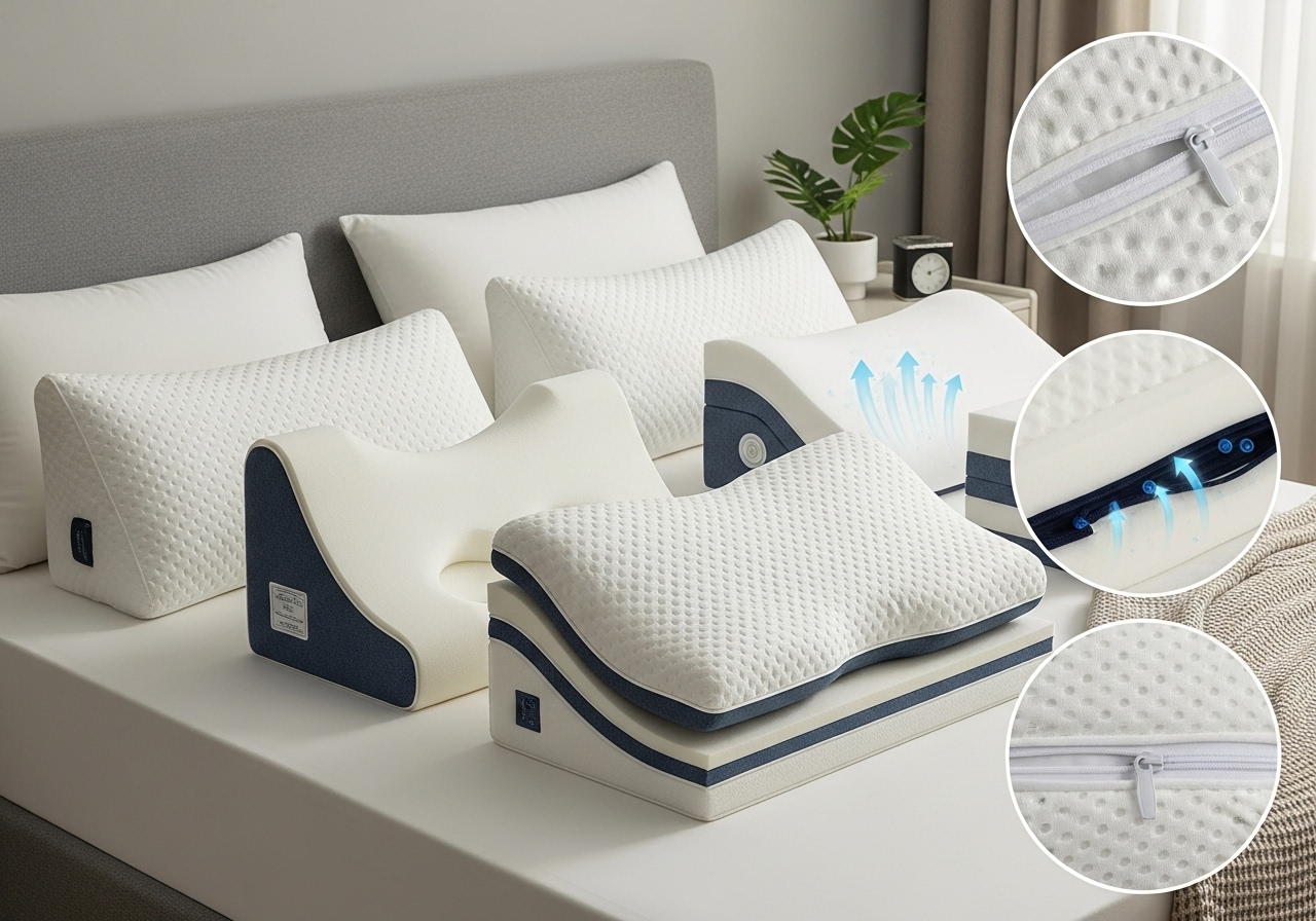 Designs und Materialien für die Herstellung eines ergonomischen Kissens