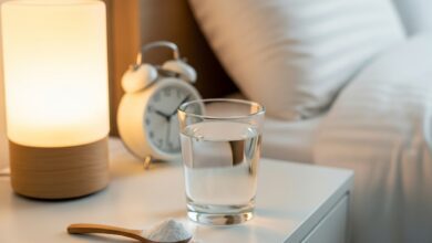 Natron vor dem Schlafengehen